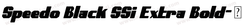 Speedo Black SSi Extra Bold字体转换